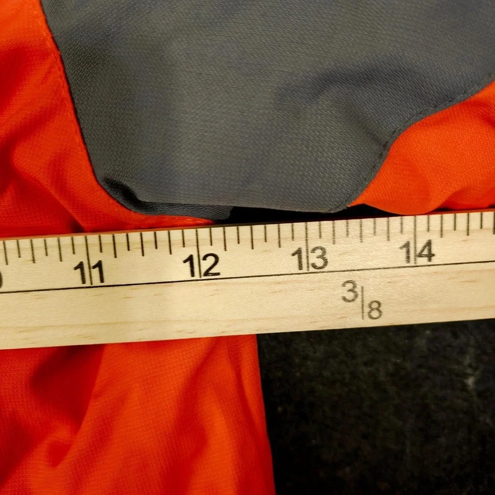 The Childrens Place Boys Orange Navy Puffer Jacket Hooded Fleece Lined 18-24M
